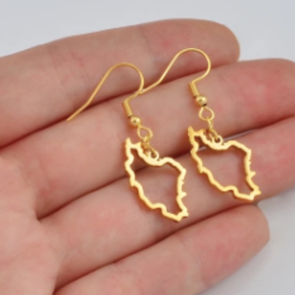 IRAN MAP Earrings - Picture 6 of 6